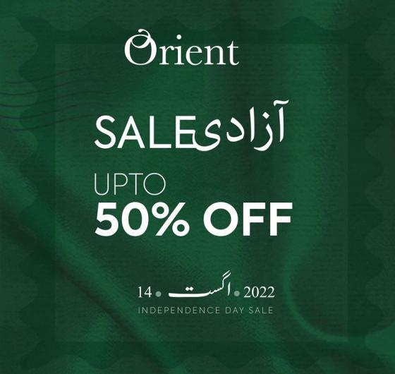 Orient Textiles Azadi Sale 2022! Upto 50 of on summer stock What's